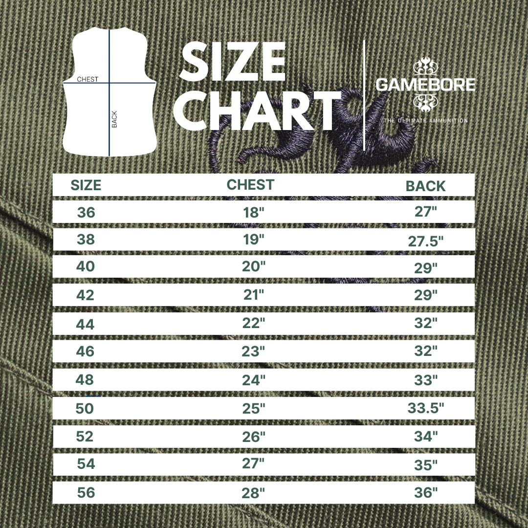Gamebore Simulated Game Shooting Vest - Olive