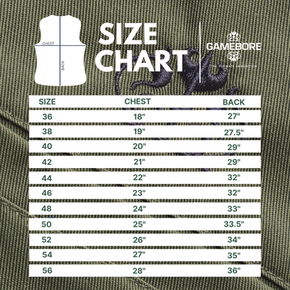 Gamebore Simulated Game Shooting Vest - Olive