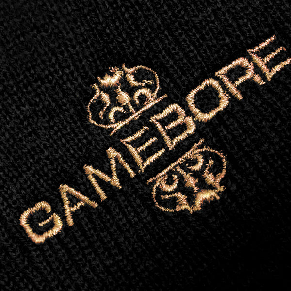 Gamebore Black Woollen Hat - Gold