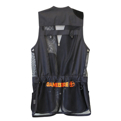 Castellani for Gamebore Clay Shooting Vest - Black & Orange