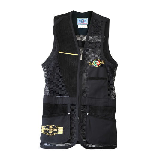 Castellani for Gamebore Clay Shooting Vest - Black & Gold